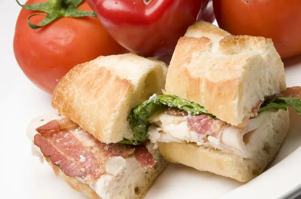 Gourmet-Hühnersandwich — Stockfoto