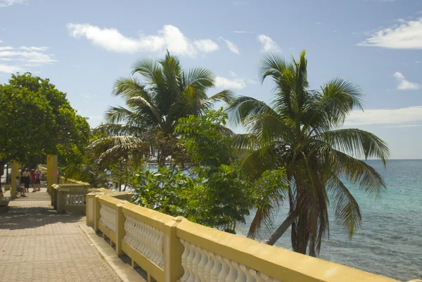 Promenade malecon sur vieques esparanza ville — Photo