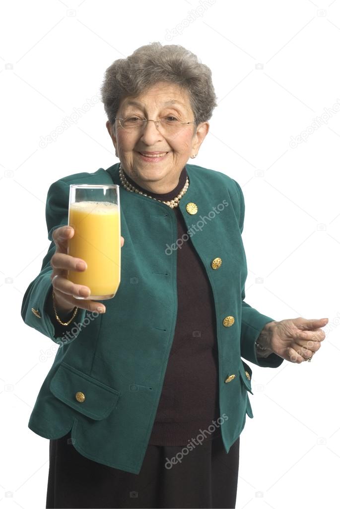 woman with juice