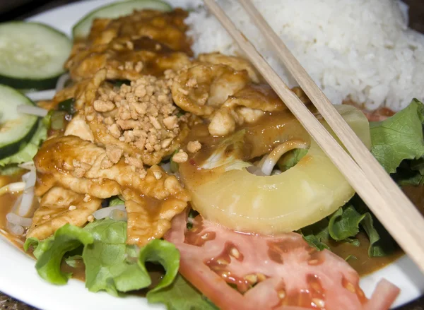 Comida vietnamita ga sate pollo — Foto de Stock