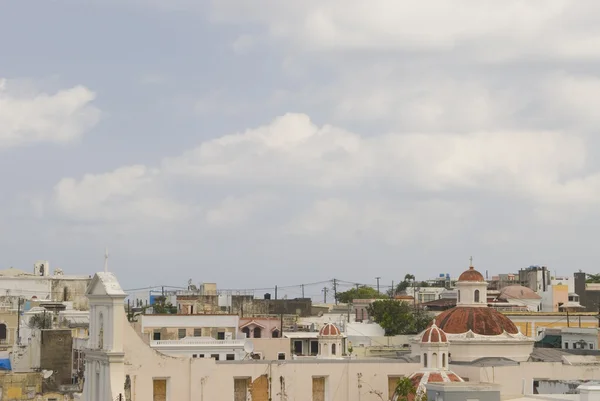 Op het dak weergave oude san juan — Stockfoto