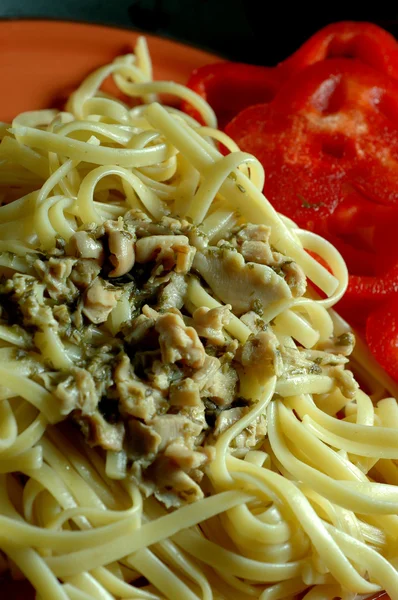 Clams linguine — Stock Photo, Image