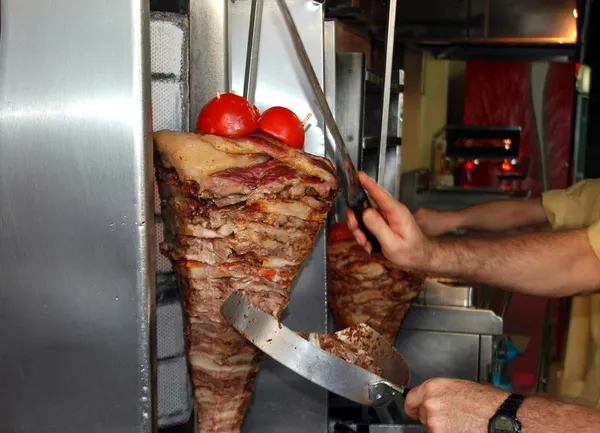 Gyro preparation — Stock Photo, Image