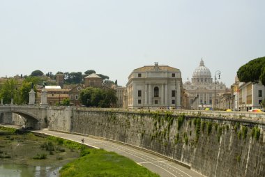 Vatikan ve tiber Nehri Roma görünümü