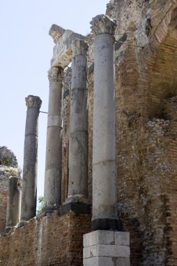 ancient theater taormina clipart