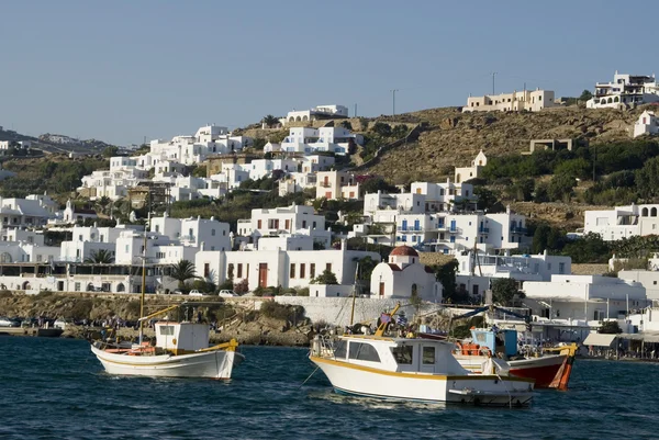 Harbor in the greek islands — Stock Photo, Image