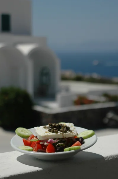 Greek salad scene — Stock Photo, Image