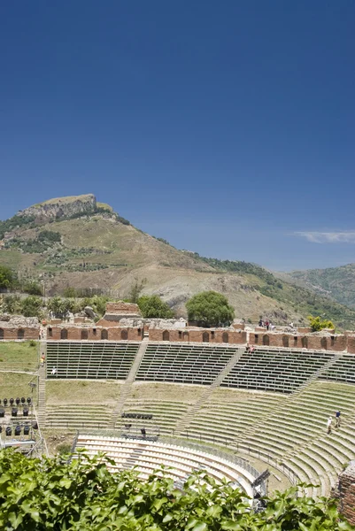 Starověké divadlo taormina — Stock fotografie