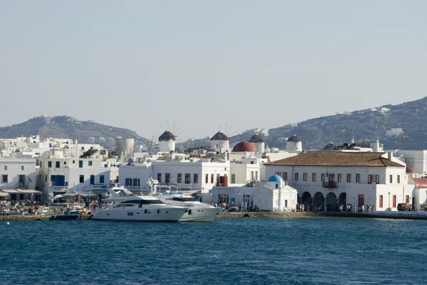 Greek island harbor — Stock Photo, Image