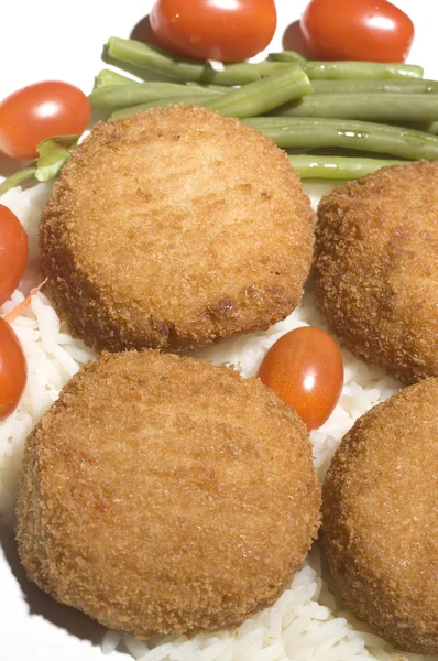 Maryland crab cake dinner — Stock Photo, Image