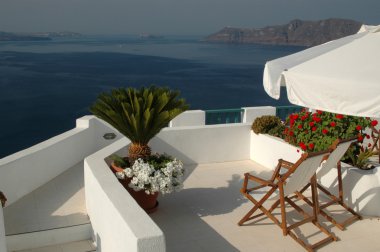 incredible santorini greek islands clipart