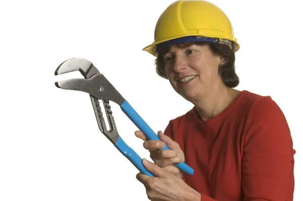 Woman with tools — Stock Photo, Image