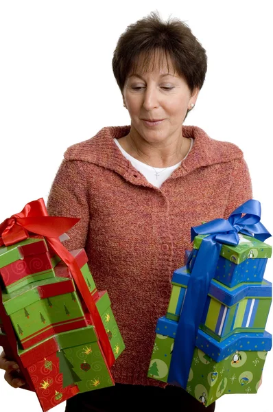 Mujer con regalos —  Fotos de Stock