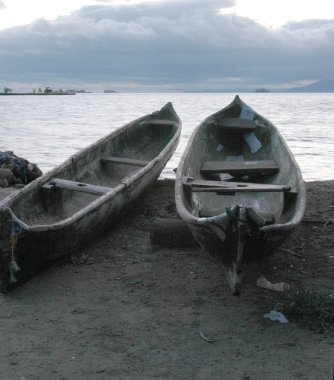 Boats on panama seaside clipart