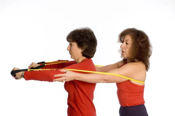 Two women exercising — Stock Photo, Image