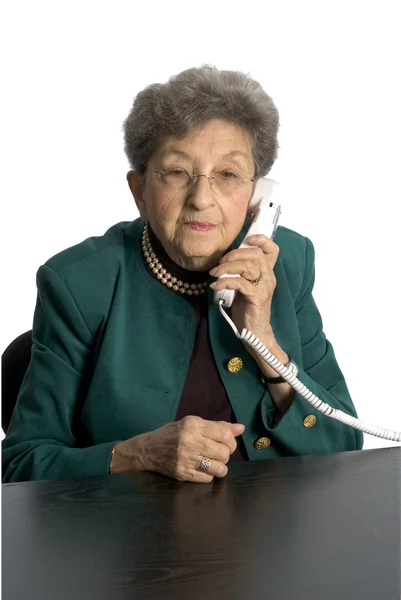 Senior woman telephone — Stock Photo, Image