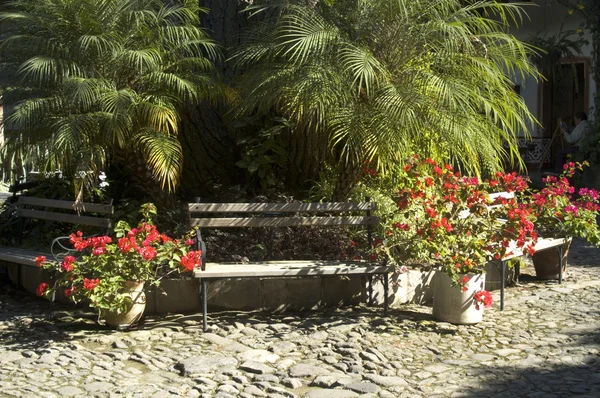 Binnenplaats in de zon — Stockfoto