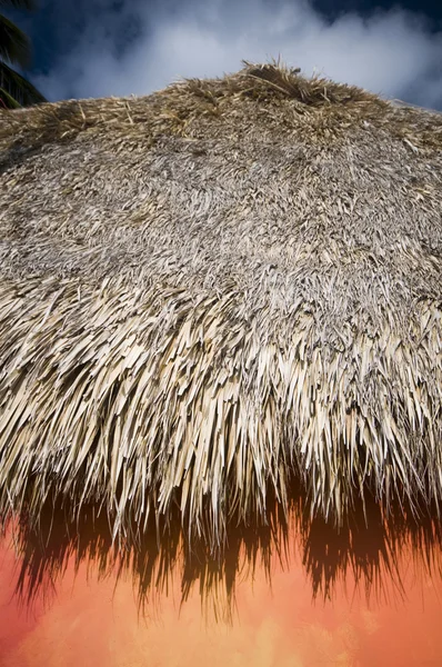 Thatched roof buiilding san juan del sur nicaragua — Stock Photo, Image