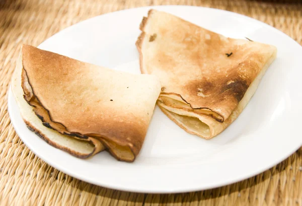 Marokkanischen Pfannkuchen dünnen Crêpe-Stil — Stockfoto