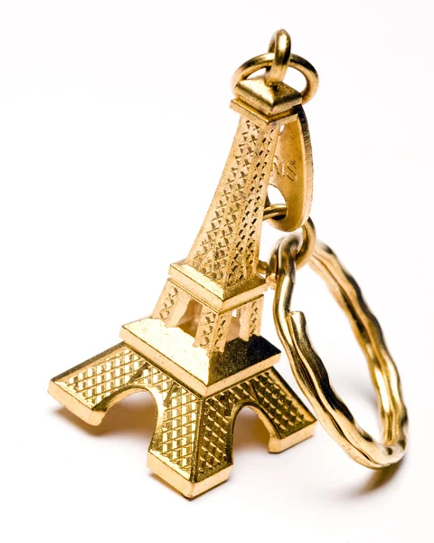 Eiffel tower souvenir Nyckelknippa — Stockfoto