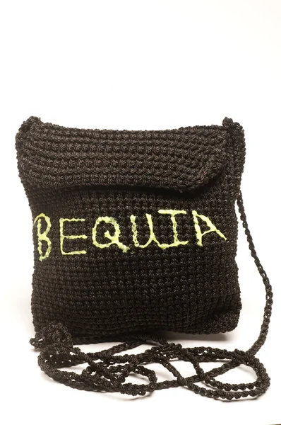 Knitted change purse bag souvenir of bequia — Stock Photo, Image