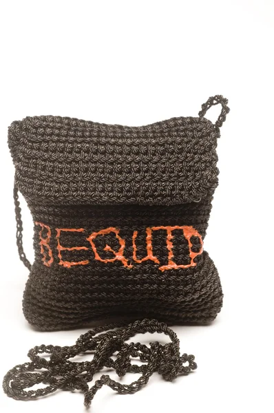 Knitted change purse bag souvenir of bequia — Stock Photo, Image