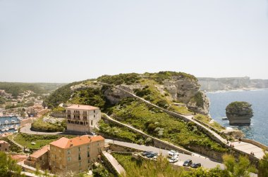 Panorama bonifacio Korsika liman bağlantı noktası g-20 iz tarihi lowe