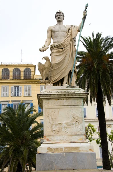 Socha Napoleona bonaparte bastia Korsika — Stock fotografie