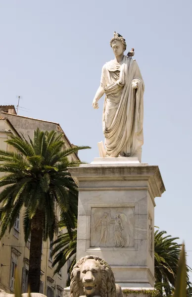 Estátua napoleon bonaparte ajaccio corsica frança — Fotografia de Stock