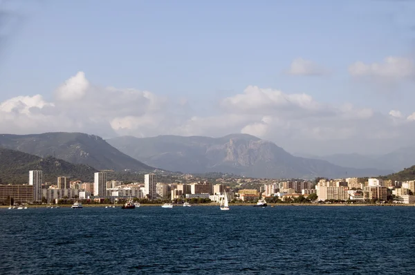 Panorama waterkant ajaccio corsica Frankrijk — Stockfoto