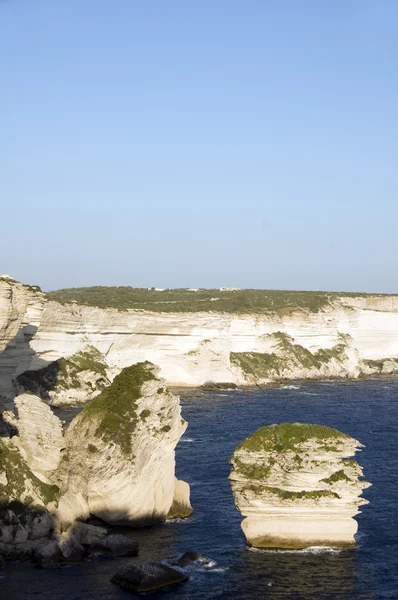 Limestone rock formation bonifacio corsica — Stock Photo, Image