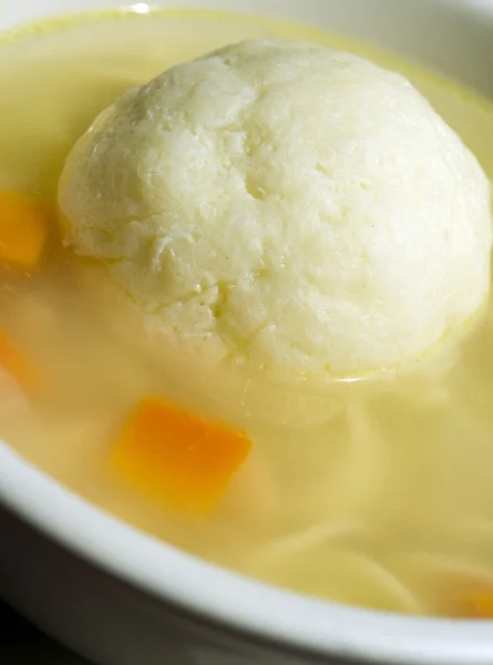Bowl matzoh ball soup — Stock Photo, Image