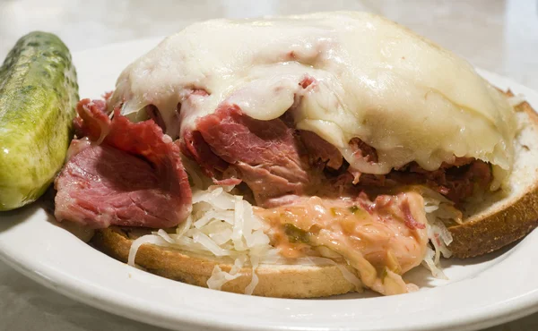 Reuben sandwich close up — Stock Photo, Image