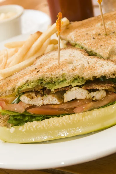 Grilled chicken filet sandwich — Stock Photo, Image