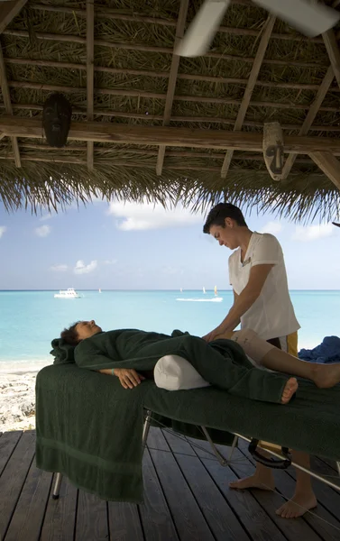 Massage ved havet - Stock-foto