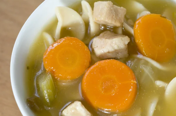 Sopa de macarrão de peru — Fotografia de Stock