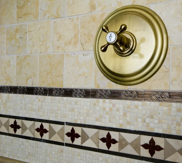 Csempe részletes zuhany — Stock Fotó