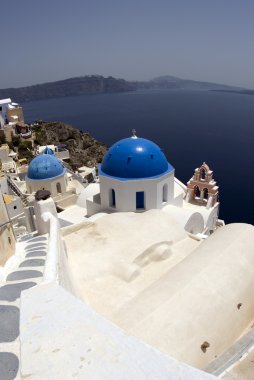 church oia santorini greek islands clipart