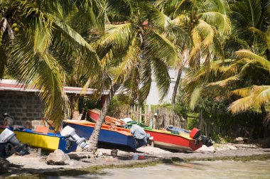 renkli Balıkçılık Tekne bequia St vincent ve Grenadinler