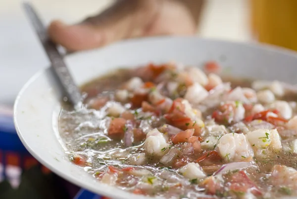 Ceviche comida nacional equador — Fotografia de Stock