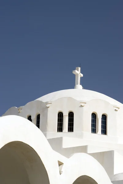 Iglesia thira santorini islas griegas —  Fotos de Stock