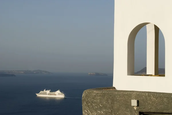 Huset över havet grekisk ö — Stockfoto