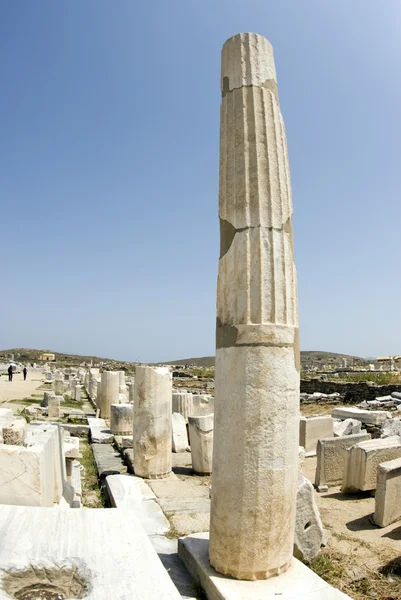 Agora sloupce delos Řecko — Stock fotografie