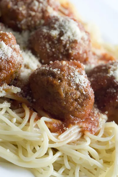 Meatballs and spaghetti classic — Stock Photo, Image