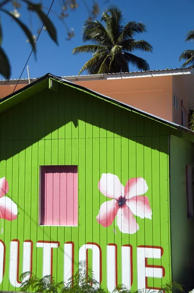 Красочная карибская архитектура — стоковое фото