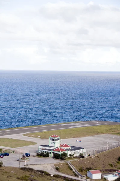 Juancho E. Aeropuerto de Yrausquin Saba Antillas Holandesas Holandesas —  Fotos de Stock