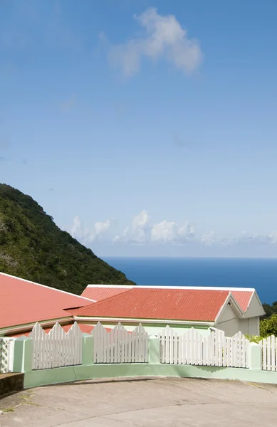 Cottage saba Nederlandse Antillen Caribische zee — Stockfoto