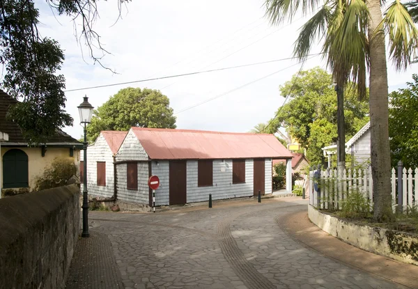 St. eustatlius tarihi mimarisi downtown oranjestad — Stok fotoğraf