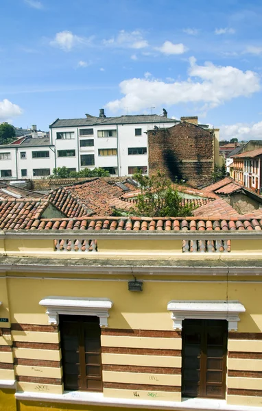 Arkitektur historiska distrikt hustaken la candelaria bogota colombia — Stockfoto