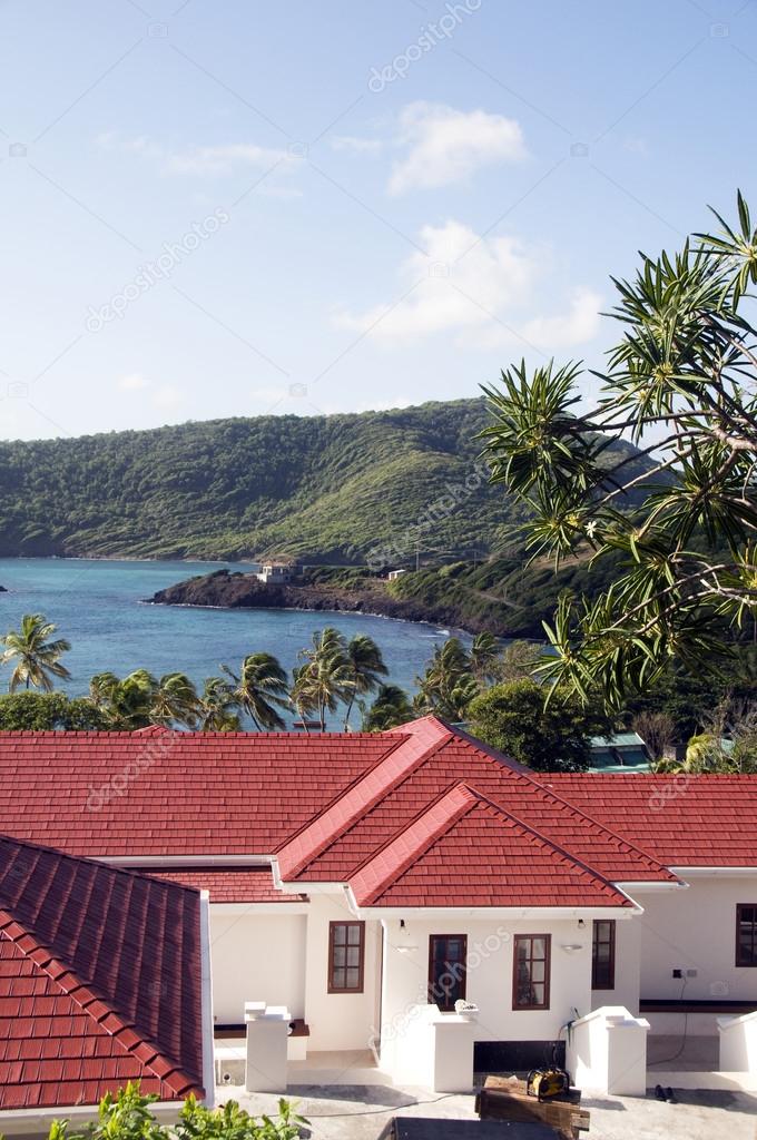 Luxury home architecture new home overlooking industry bay bequia island